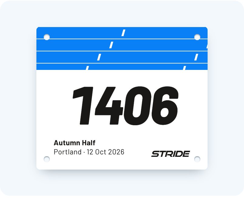 Pattern in use: race bib